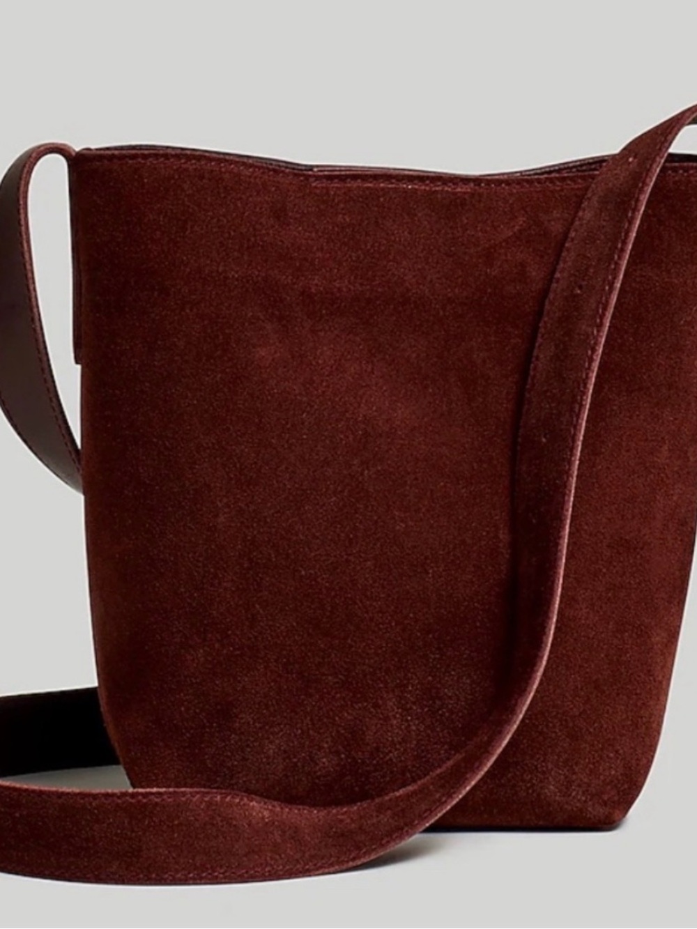 Madewell Suede Crossbody Bucket Bag